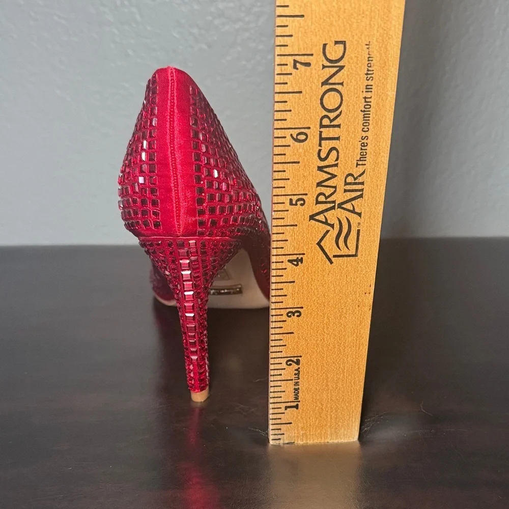 Lauren Lorraine Sparkling Dazzle Red Heels - Picture 9 of 9